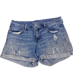 Old Navy Boyfriend Blue Denim Jean Shorts Women's Size 12 3518